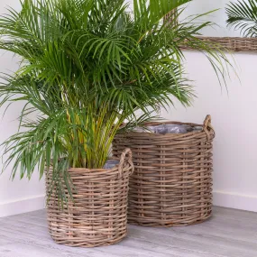 Woven Rattan Planter